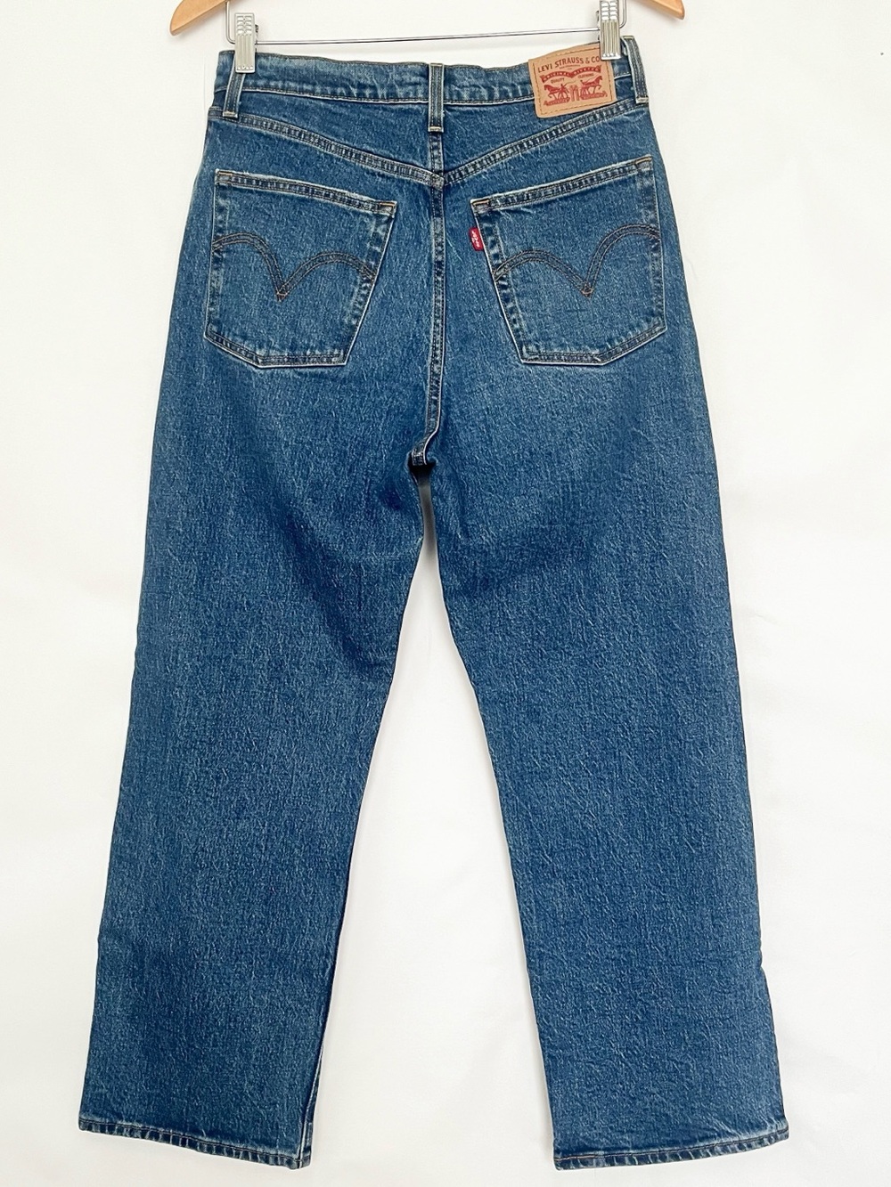 Levi's Ribcage Straight Jean High Waisted Button Fly High Rise Size 29 Blue
